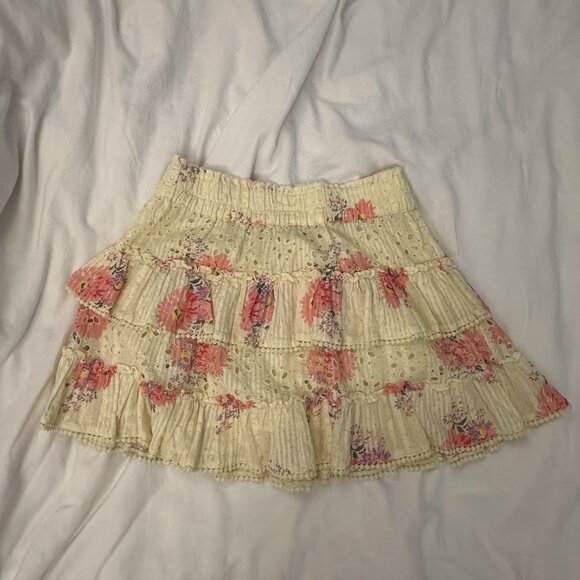 LoveShackFancy Bliss Skirt Mellow Yellow Size XS NEW - Picture 4 of 4
